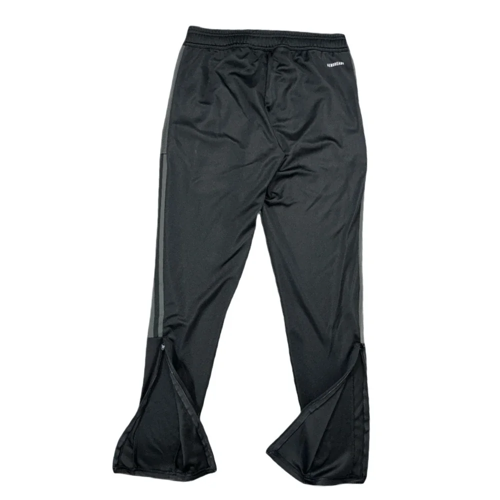 Adidas Mens Tiro Aeroready Track Pants Size‎ Small  Black Gray Striped Soccer